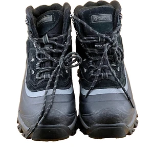 KHOMBU Men's 7M Black and Grey Hiking/Snow Boots - Picture 1 of 16