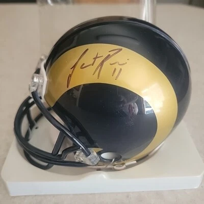 Laurent Robinson Autographed Mini Helmet Los Angeles Rams  - Image 1 of 4