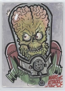 2015 Topps Mars Attacks: Occupation Sketch Cards Red Logo 1/1 Darrin Pepe 1m8