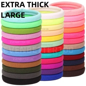 EXTRA THICK STRONG women girls School Large Endless Hair Ties Elastic Bobbles UK - Picture 1 of 55