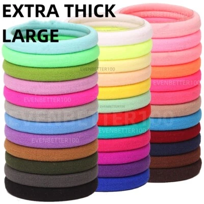 EXTRA THICK STRONG women girls School Large Endless Hair Bands Bobbles 5.5CM UK - Image 1 of 4