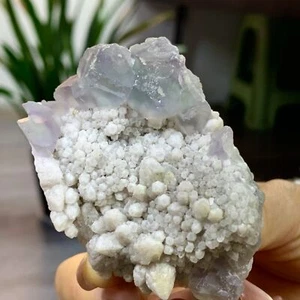 167G naturale BLU verde blu cubo fluorite minerale cristallo esemplare/Cina - Foto 1 di 20