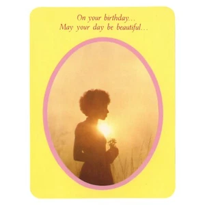 Vintage 1970s HAPPY BIRTHDAY Card FOR BEAUTIFUL WOMAN by American Greetings +✉ - Picture 1 of 6