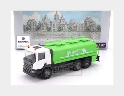 1:87 BREKINA PLAST Scania P124.860 Tanker Truck 3-Assi 1988 Green White OLM007 - Immagine 1 di 2
