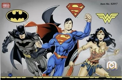Mego DC Comics  Super-Hero 3 Pack Batman Superman Wonder Woman - Image 1 of 4