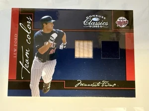 Lew Ford 2005 Donruss Minnesota Twins Authentic Bat & Jersey Piece 43/100 TC-23 - Bild 1 von 2