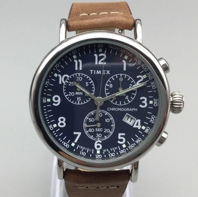 Reloj Timex Weekender Hombre Cronógrafo TW2T68900 41mm Tono Plata Batería Nueva Foto 1 de 4