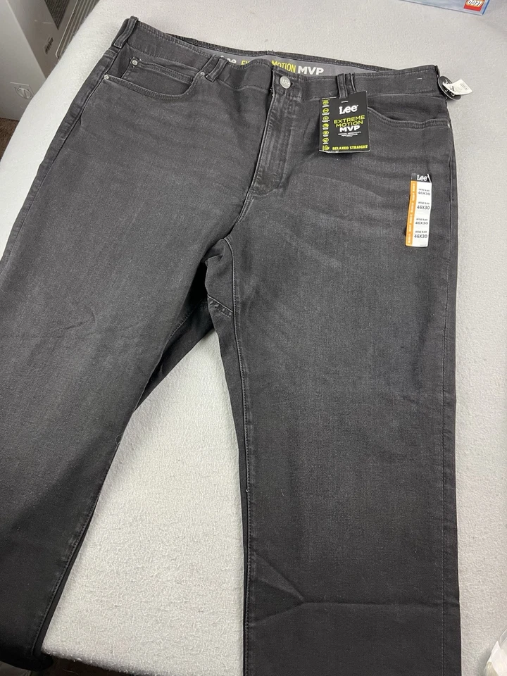 Lee Extreme Motion Jeans Men 44x30 Relaxed Fit Straight Leg Stretch 112347035