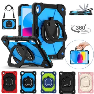 Kids Rotating Shockproof Stand Case Cover for iPad 5/6/7/8/9/10/11th (A16) Gen - Picture 1 of 21
