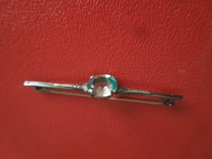 J7091 ANTIK/ART DECO HOLLÄNDISCHE 925 SILBER REGENBOGEN IRIS GLAS BROSCHE SIEHE BESCHREIBUNG - Bild 1 von 8