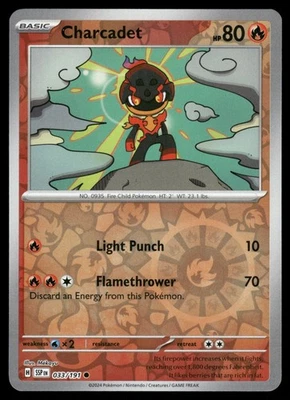 Charcadet 033/191 SSP SV08: Surging Sparks Reverse Holo NM - Image 1 of 2