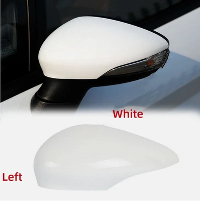 Cubierta de tapa de espejo retrovisor lado conductor izquierdo blanco para Ford Fiesta 2009-2017 Foto 1 de 4