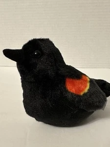Wild Republic Red Winged Black Bird Audubon Stuffed Plush Toy W/ Sound 7" - Picture 1 of 8