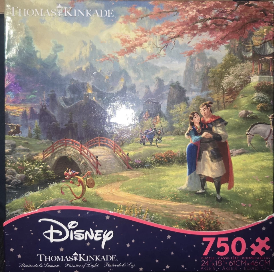 Disney Thomas Kinkade Mulan Blossoms of Love Collection 750pc Jigsaw Puzzle
