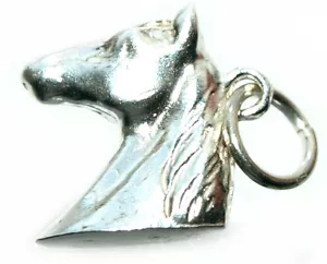 Sterling Silver Solid Horse Head Pendant - Equestrian - Picture 1 of 1