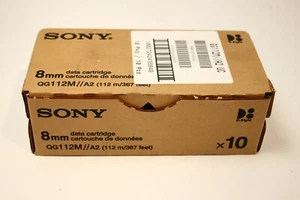 Sony Data Tape Cartridges 8MM QG112M A2 2.5/5.0GB Sealed Qty 10 - Picture 1 of 3
