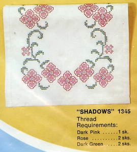 Scarf - Shadows - Pre-Stamped for Embroidery with Finished Edge - Opened 15x41" - Bild 1 von 3