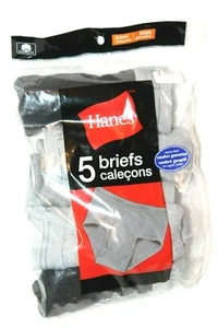 Hanes Boys' Gray/Black/Navy 5-pk Cotton Brief Briefs Underwear S/M/L - Picture 1 of 4