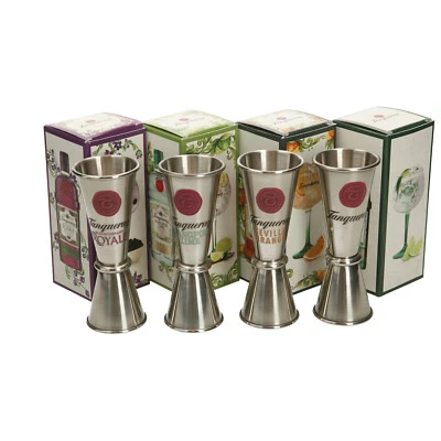 Spirit Measure Double Jigger Tanqueray  Bar  Party set of 4 - Image 1 of 4
