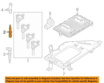 Dodge CHRYSLER OEM 2015 Durango 5.7L-V8 Ignition-Spark Plug SP143877AB - Image 1 of 2