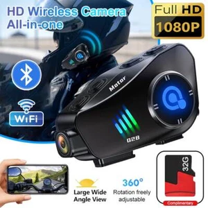 2IN1 Motorrad Helm Headset mit 360° Kamera 1080P Headset WIFI Dash Cam mit 32GB - Bild 1 von 9