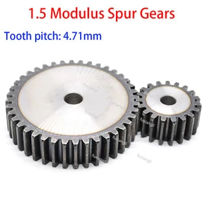 1.5 Modulu 12-100Tooth Spur Gears pitch 4.71mm 45# Steel Pinion Motor Drive Gear - Picture 1 of 80