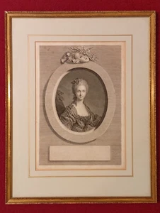 Kupferstich,Portrait d. Schauspielerin Mlle. D´Oligny, Künstler J.I.Huber 18Jhdt - Picture 1 of 6
