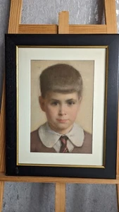 Young Boy By Dorothy Margaret Colles 1917 - 2003 Pastel Painting  - Picture 1 of 9
