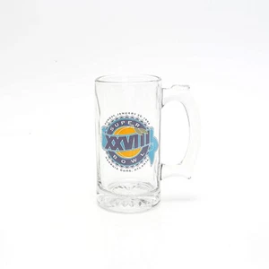 Vintage Super Bowl XXVIII 1994 Glass Beer Mug Superdome Atlanta - Picture 1 of 9