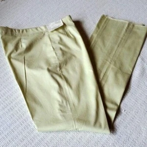 Lands' End Vintage tiro alto ajustable elástico dobladillo crudo cremallera lateral talla 6 pantalones - Imagen 1 de 13