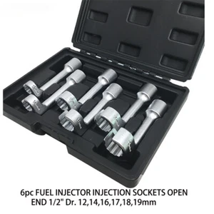 6pc Diesel Fuel Injector Line Injection Socket Wrench Spanner Tool Set - Foto 1 di 4