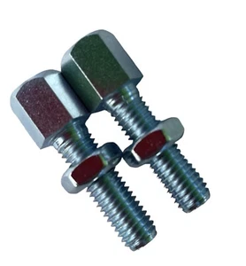 N. 2 Registri freno ciclomotore/moto Ø 8 mm Passo M8x30 Esagono 12 - Picture 1 of 2