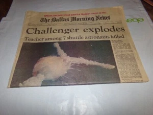 De colección Dallas Morning News Challenger explota maestro entre astronautas NASA 86 - Imagen 1 de 16