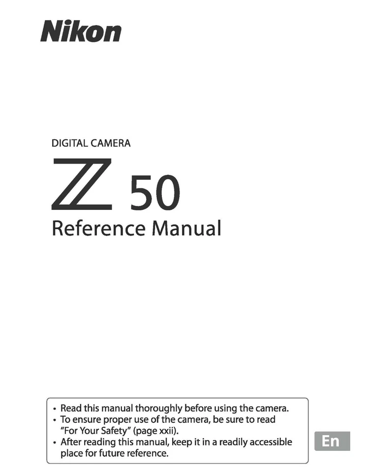 NIKON Z50 MIRRORLESS CAMERA PRINTED INSTRUCTION GUIDE 520 PAGES (A5) FREE POST