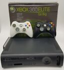 Xbox 360 Black Elite Console 120GB Hard Drive 2X Controllers Bundle Package