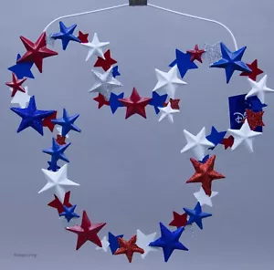 Disney Mickey Mouse Americana 4th of July Star Metal Wreath Decoration NWT - Picture 1 of 1