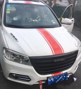 Car Sticker Racing Stripe Red for Outlander Vinyl Hood Roof Rear Decal ZC938 - Foto 1 di 4