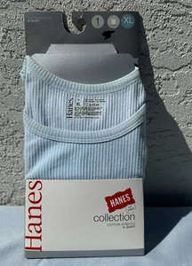 NEW Hanes Cotton Stretch A-Shirt Women's XL Blue *Free Shipping - Picture 1 of 5