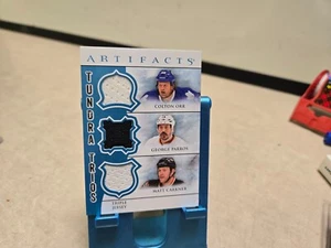 2012 Artifacts Tundra Trios Jerseys Blue Colton Orr George Parros Matt Carkner - Picture 1 of 2