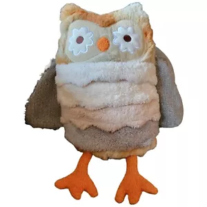 Pier 1 Imports Owl Sophie Fall Soft Chenille Legs Tweed Wings Plush Pillow - Picture 1 of 5