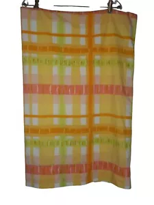 Vintage Yellow Green Orange Pink Checked/Plaid Standard Pillowcase - Picture 1 of 6