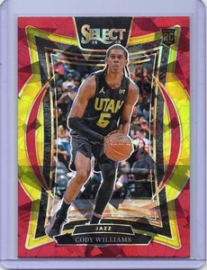 2024-25 Panini Select - Red Cracked Ice Prizm Concourse Level Cody Williams #71  - Picture 1 of 2