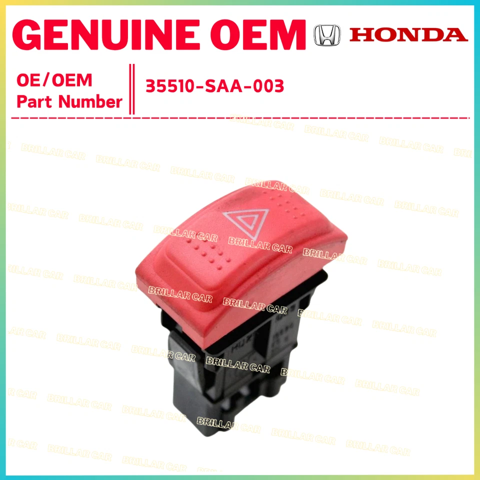 Interruptor de peligro rojo genuino 2001-2007 Honda Fit Jazz GD1 GD3 piezas originales   Foto 1 de 1