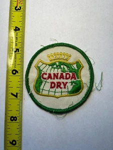 Vintage Canada Dry Patch – Round Green & Red Embroidered Logo - Picture 1 of 2