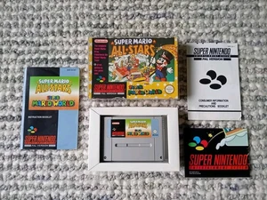 Super Mario World & All-Stars Super Nintendo SNES in scatola PAL - Foto 1 di 12