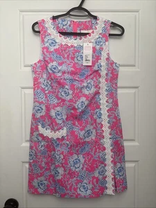 Vestido Lilly Pulitzer Ginge Shift Mameluco Roxie Rosa Onda N Mar Talla 2 NUEVO - Imagen 1 de 6