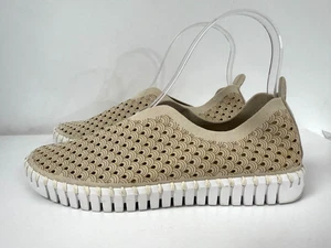 ILSE JACOBSEN Creme Nubuck TULIP Slip On Shoes Comfort Size 37/7 - Picture 1 of 5