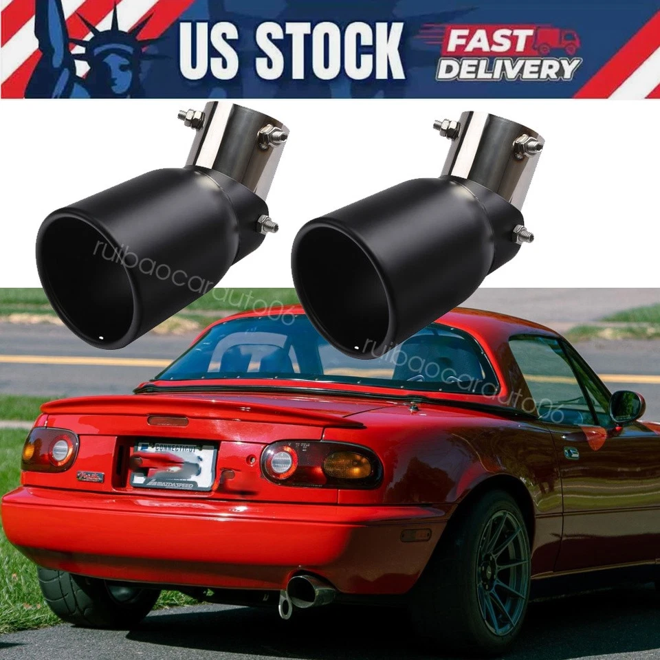 Car Rear Exhaust Pipe Tip StainlessSteel Muffler Tailpipe For  Mazda MX-5 Miata - Image 1 of 4