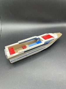LEGO Scafo Yacht Motoscafo - De Luxe - Bianco/Blu - Usato - Parte Sciolta - Foto 1 di 12