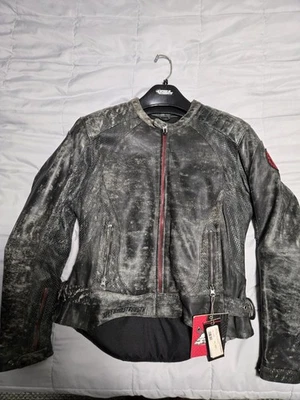 NOS  Speed & Strength 877479 Black Widow Leather Riding Jacket Women's Large - Image 1 of 4